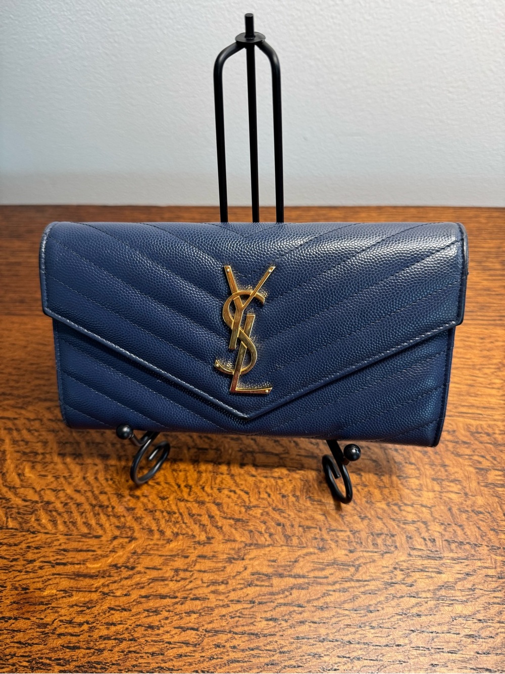 Saint Laurent Cassandre Matelasse Large Flap Wallet w/Dust Bag and COA